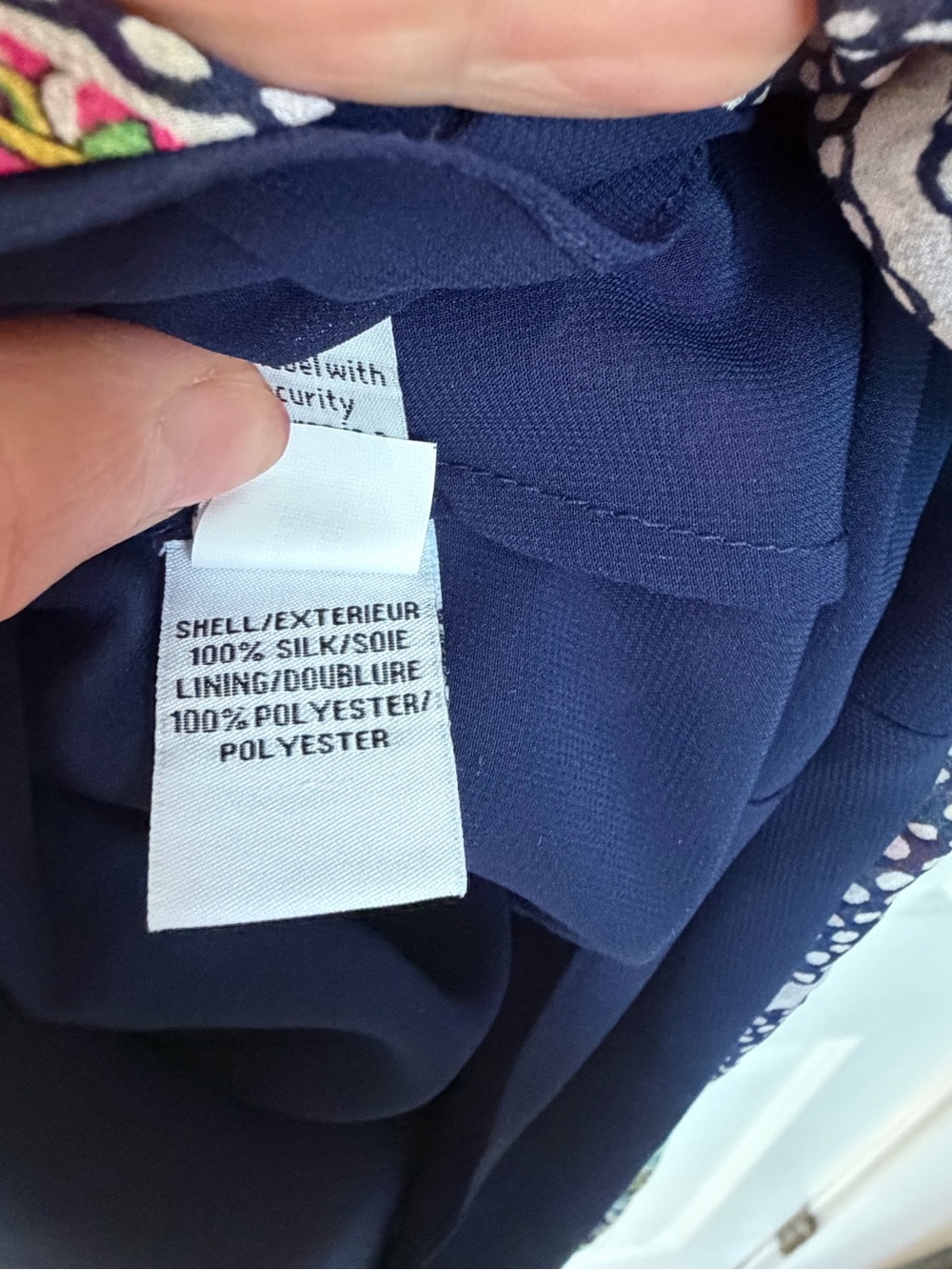 Diane Von Furstenberg Navy Floral Patchwork Maxi Silk Dress M - Picture 8 of 8